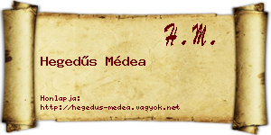 Hegedűs Médea névjegykártya